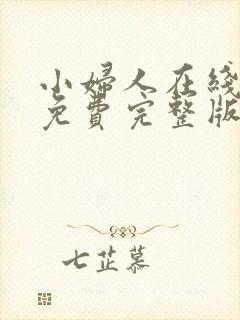 小妇人在线观看免费完整版电视剧中