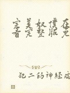 完美奴仆在线观看完整版免费高清电视剧