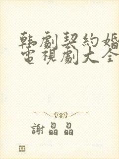 韩剧契约婚姻的电视剧大全