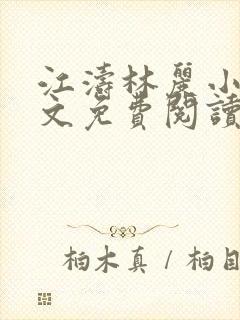 江涛林丽小说全文免费阅读最新章节