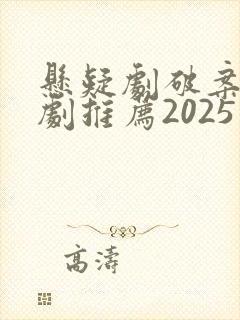 悬疑剧破案电视剧推荐2025