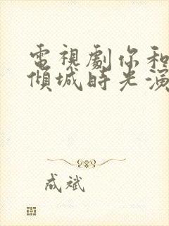 电视剧你和我的倾城时光演员表封面