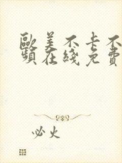 欧美不卡不卡视频在线免费观看