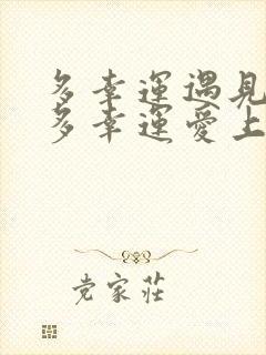 多幸运遇见了你多幸运爱上你多幸运呢封面