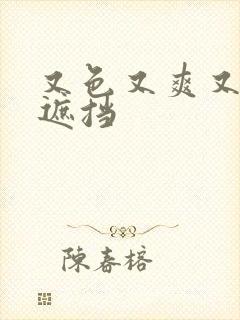 又色又爽又黄无遮挡