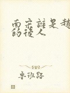 南宋谁是赵匡胤的后人