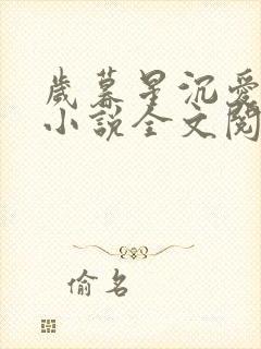 岁暮星沉爱已迟小说全文阅读