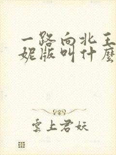 一路向北王李丹妮版叫什么