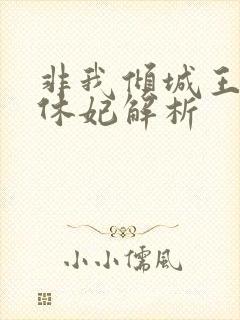 非我倾城王爷要休妃解析