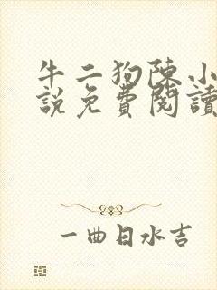 牛二狗陈小燕小说免费阅读无弹窗