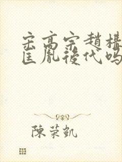 宋高宗赵构是赵匡胤后代吗