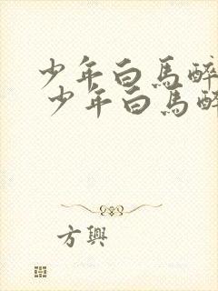 少年白马醉春风 少年白马醉春风