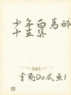 少年白马醉春风十五集