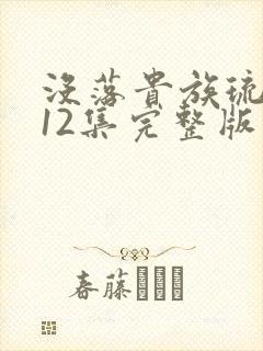 没落贵族琉璃川12集完整版