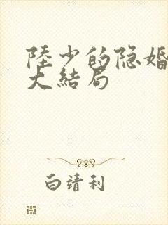陆少的隐婚罪妻大结局