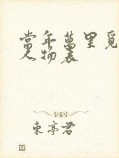 当年万里觅封侯人物表