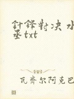 针锋对决 水千丞txt