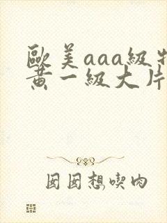 欧美aaa级特黄一级大片封面