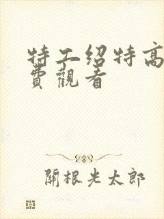 特工绍特高清免费观看