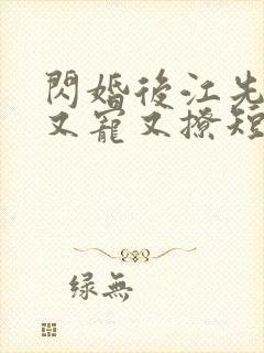 闪婚后江先生他又宠又撩短剧免费观看全集