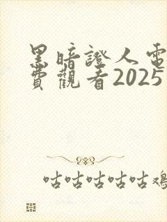 黑暗证人电影免费观看2025