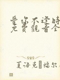 爱你不逢时短剧免费观看全集在线播放