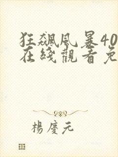 狂飙风暴40集在线观看免费高清