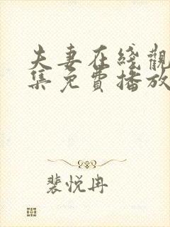 夫妻在线观看全集免费播放电视剧