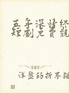 五年深情终成空短剧免费观看封面