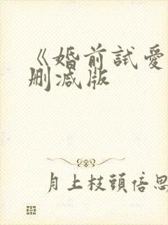 《婚前试爱》未删减版