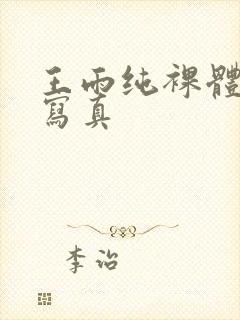 王雨纯裸体艺术写真封面