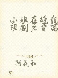 小姐在线观看电视剧免费高清全集