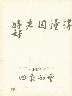 时光因懂得而美好封面