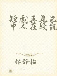 短剧再见已无剧中人在线观看