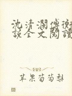 沈清澜傅衡逸小说全文阅读