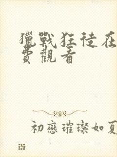 猎战狂徒在线免费观看