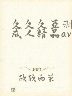 久久久亚洲国产成人精品av封面