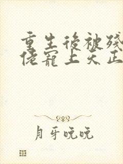 重生后被残疾大佬宠上天正版