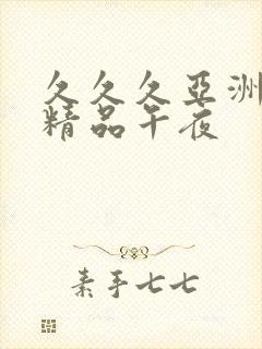 久久久亚洲福利精品午夜