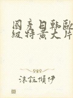 国产日韩欧美一级特黄大片