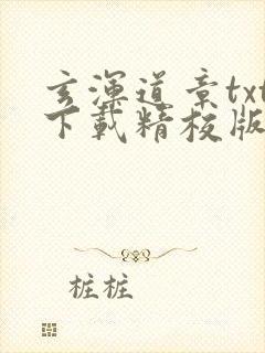 玄浑道章txt下载精校版