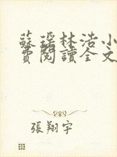 苏瑶林浩小说免费阅读全文最新章节