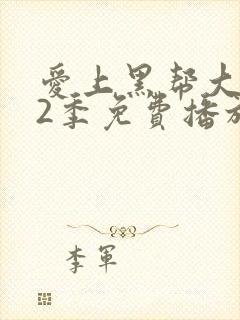 爱上黑帮大佬第2季免费播放全集在线观看封面