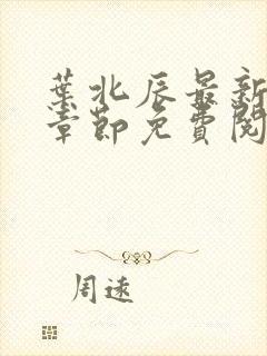 叶北辰最新更新章节免费阅读封面