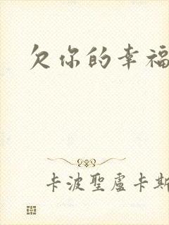 欠你的幸福封面