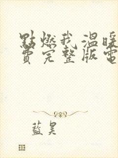 点燃我温暖你免费完整版电视剧高清