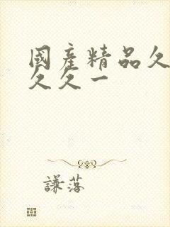 国产精品久久久久久一