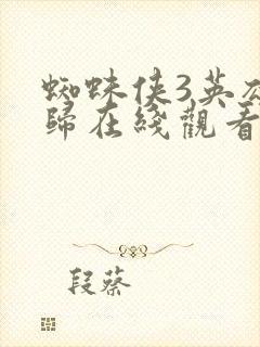 蜘蛛侠3英雄无归在线观看免费完整版字幕封面