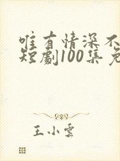 唯有情深不可负短剧100集免费观看