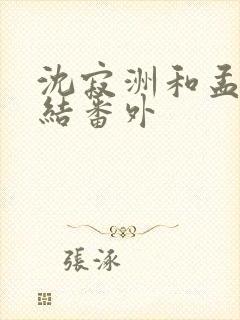 沈寂洲和孟姣完结番外